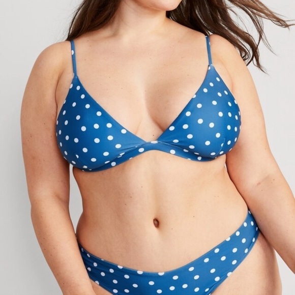 NWT! 2pc Bikini Set Blue Mosaic Triangle Bikini Swim Top & Bottom - Medium ๐ - Picture 7 of 12